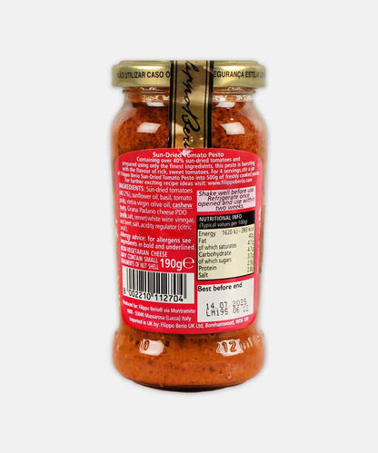 Filippo Berio Sun Dried Tomato Pesto 190 Gm
