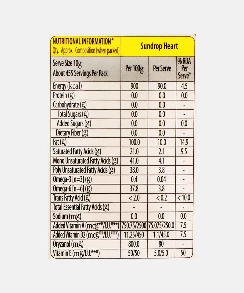 sundrop heart oil 5 ltr