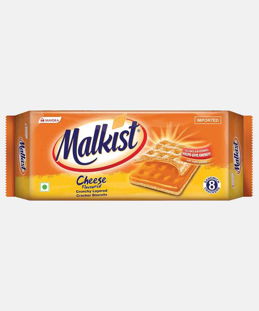 Malkist Cheese Flavoured Chunchy Crackers Biscuits 150 Gm
