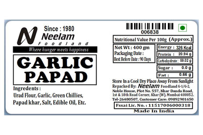 Garlic Papad 400 Gm