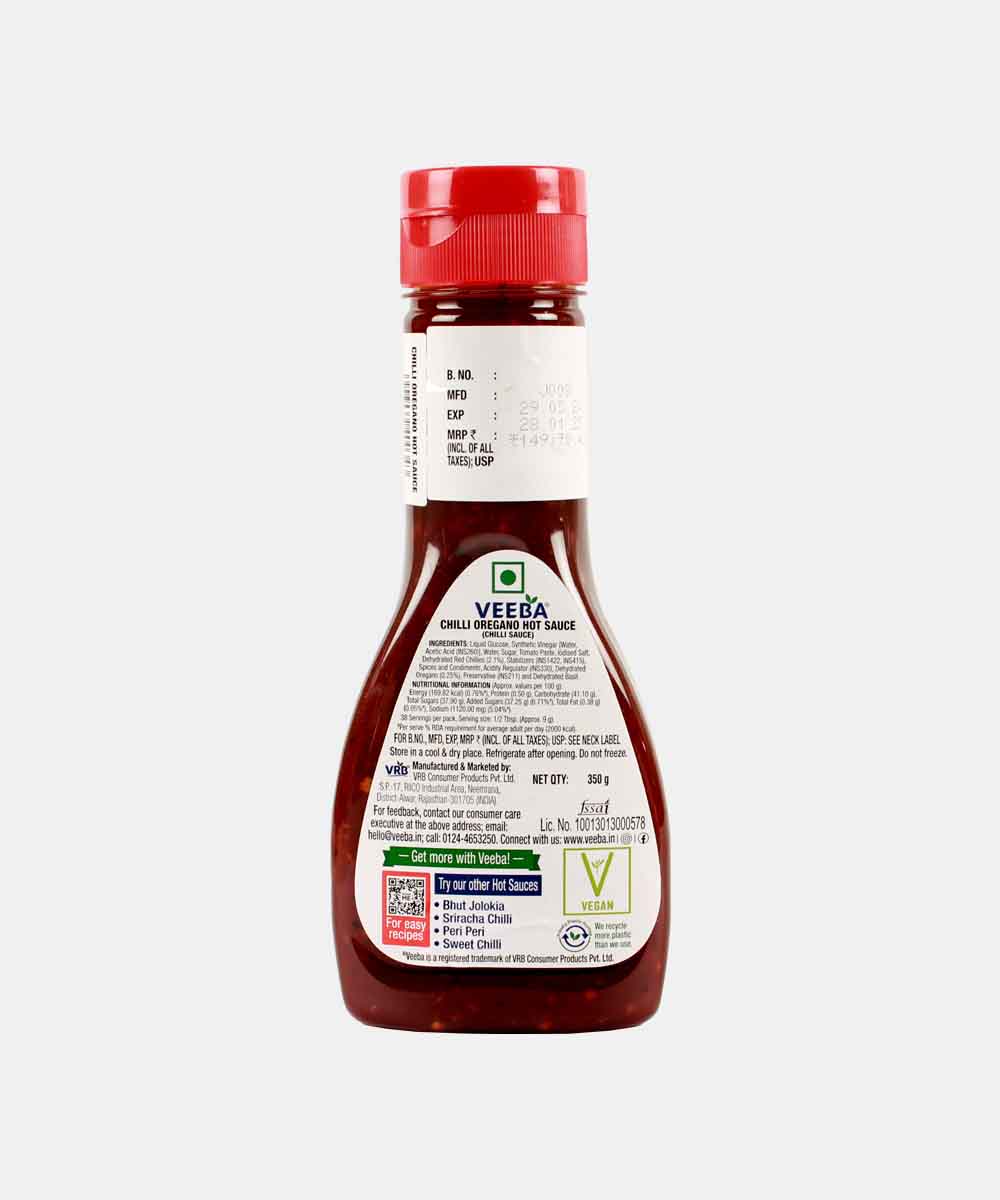 Veeba Chilli Oregano Sauce 350 Gm