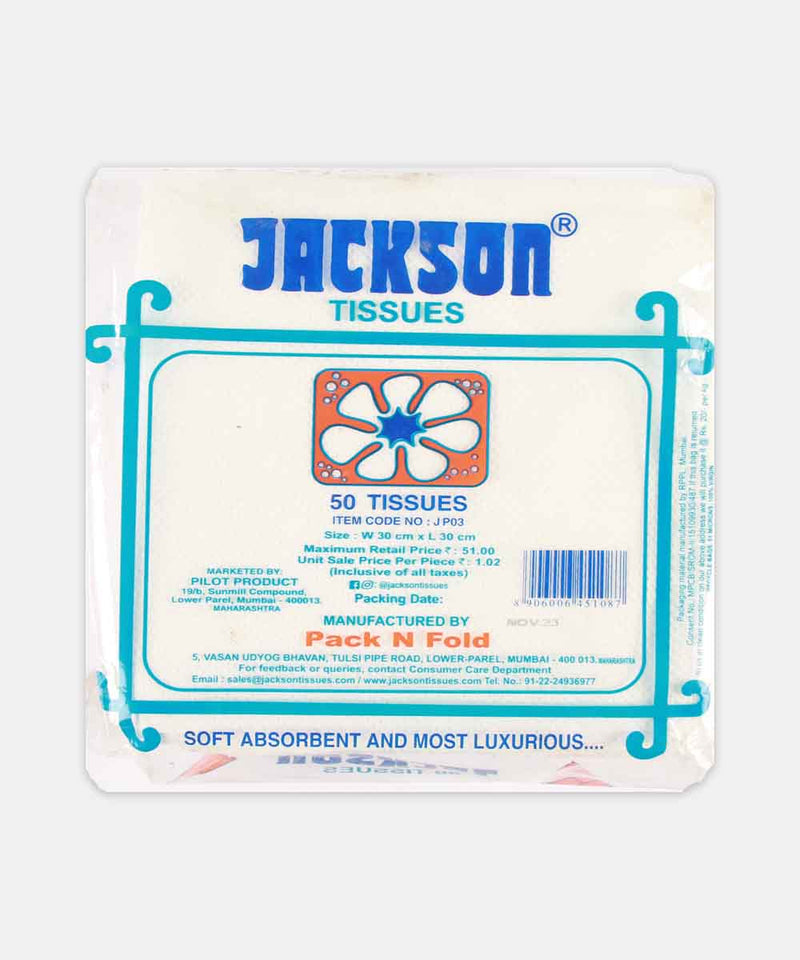 JACKSON TISSUES 50 PIECES