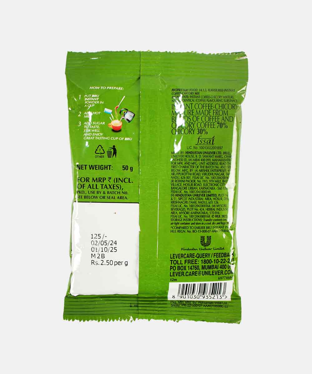 Bru Instant Coffee Pouch 50 Gm