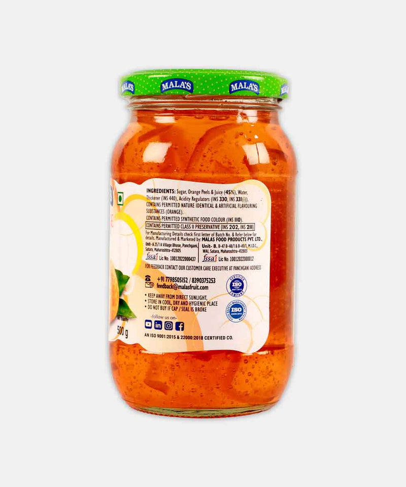 MALAS ORANGE MARMALADA 500 GM