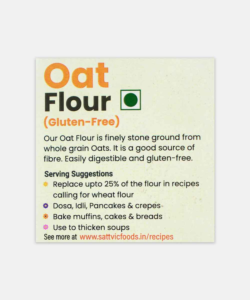 SATTVIC FOODS GLUTEN FREE OAT FLOUR 500 GM