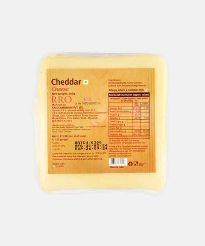 Rro Cheddar Cheese 200 Gm