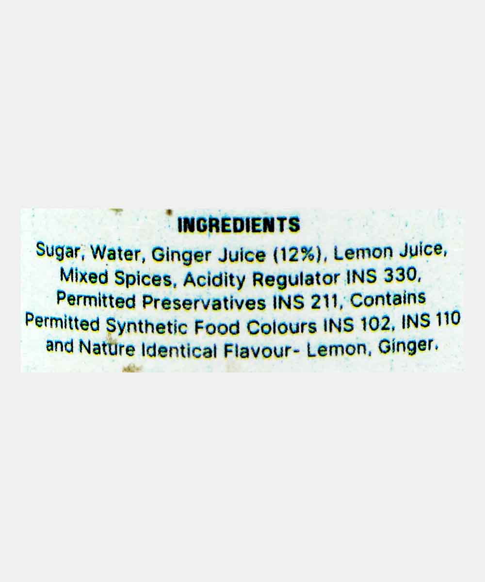 Home Made Ginger Lemon Syrup 750 Ml