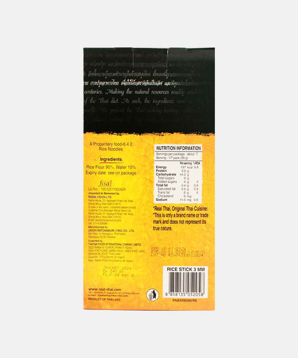 REAL THAI RICE STICK NOODLES 3MM 375