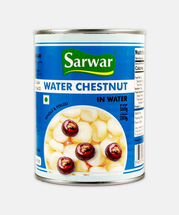 sarwar water chestnuts in water 560 gm