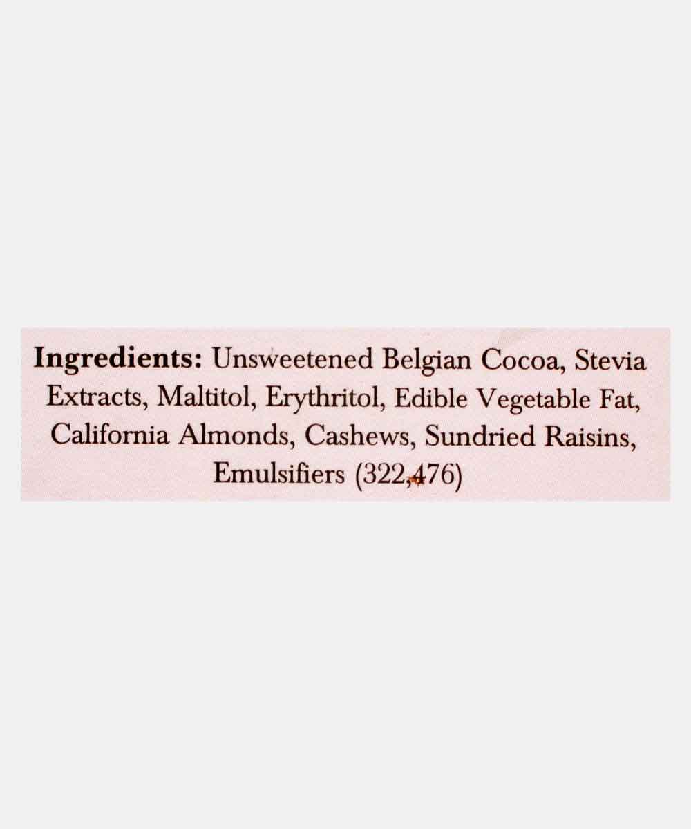 Zevic Dark Sugar Free Fruit & Nuts Chocolate 40 Gm