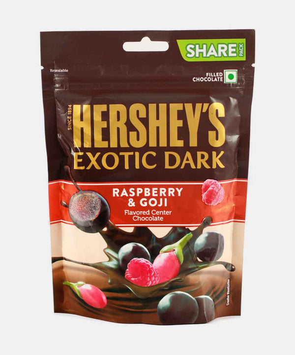 HERSHEYS EXOTIC DARK RASPBERRY & GOJI CHOCOLATE 100