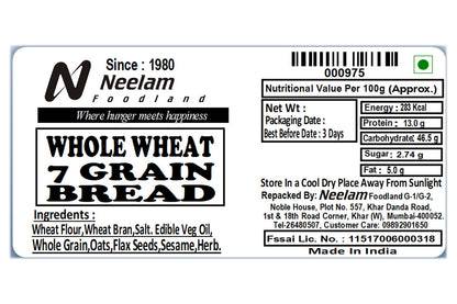 Whole Wheat 7 Grain Bread 400 Gm