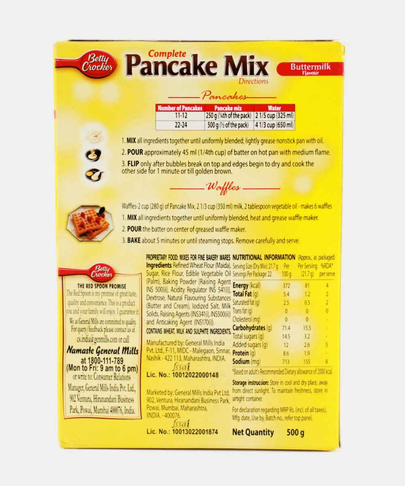 BETTY CROCKER PANCAKE MIX BUTTER MILK 500