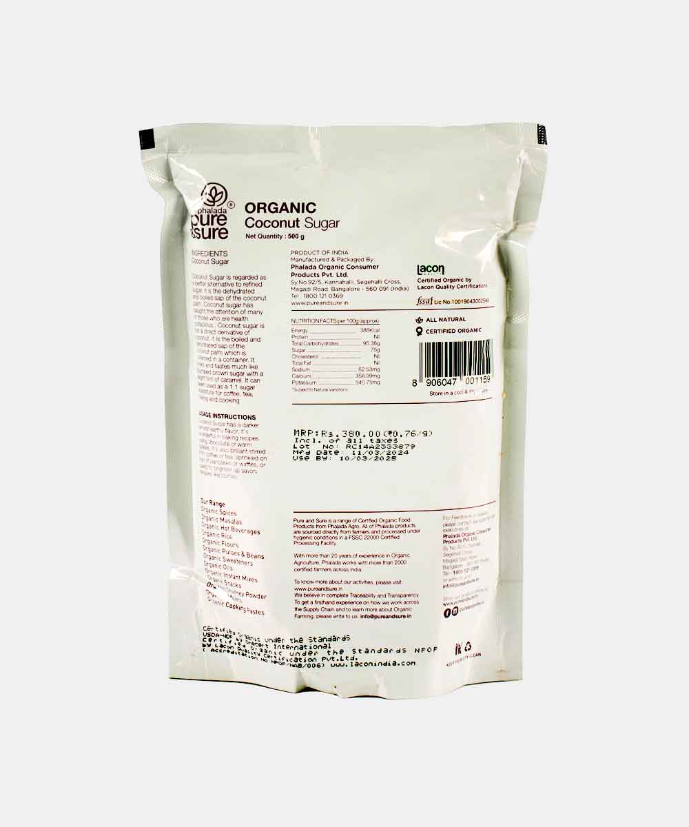 Pure & Sure Organic Coconut Sugar 500 Gm