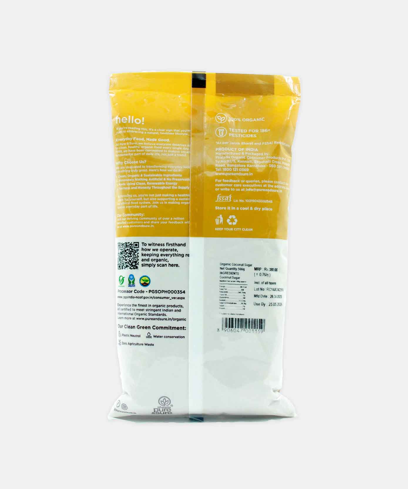 Pure & Sure Organic Coconut Sugar 500 Gm