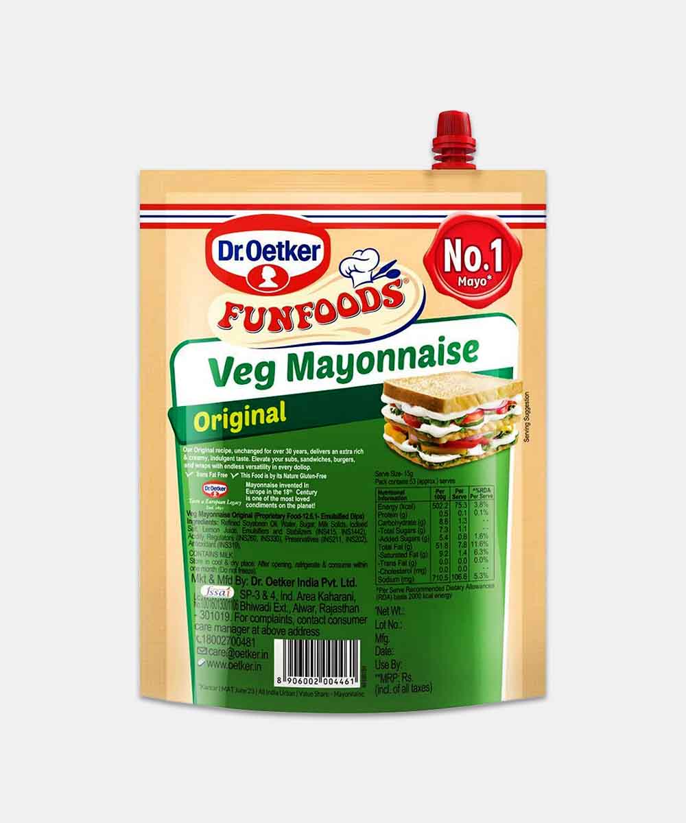 Funfoods Veg Mayonnaise Original 800 Gm