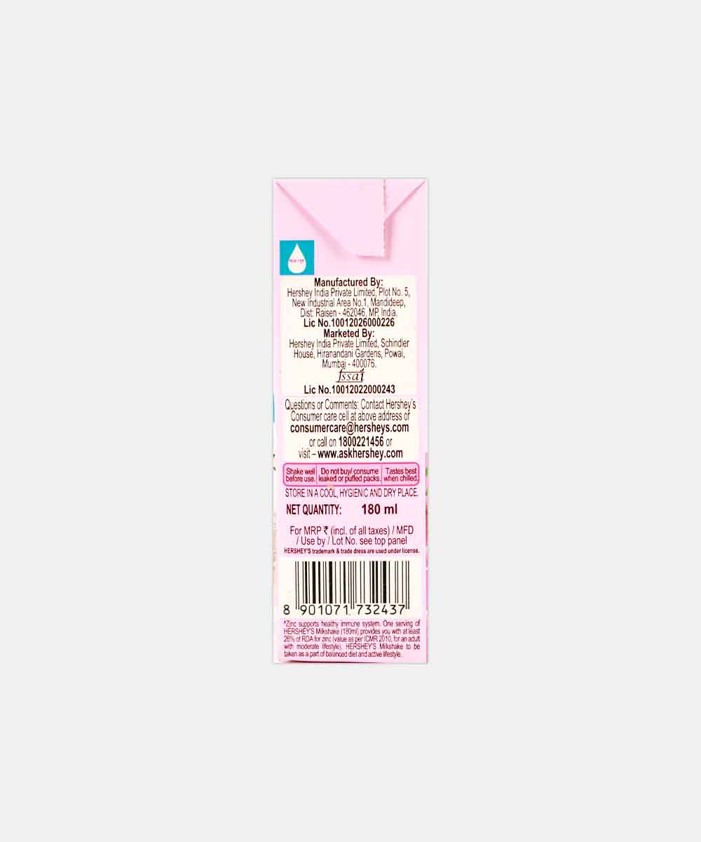 Hersheys Strawberry Milk Shake 180 Ml