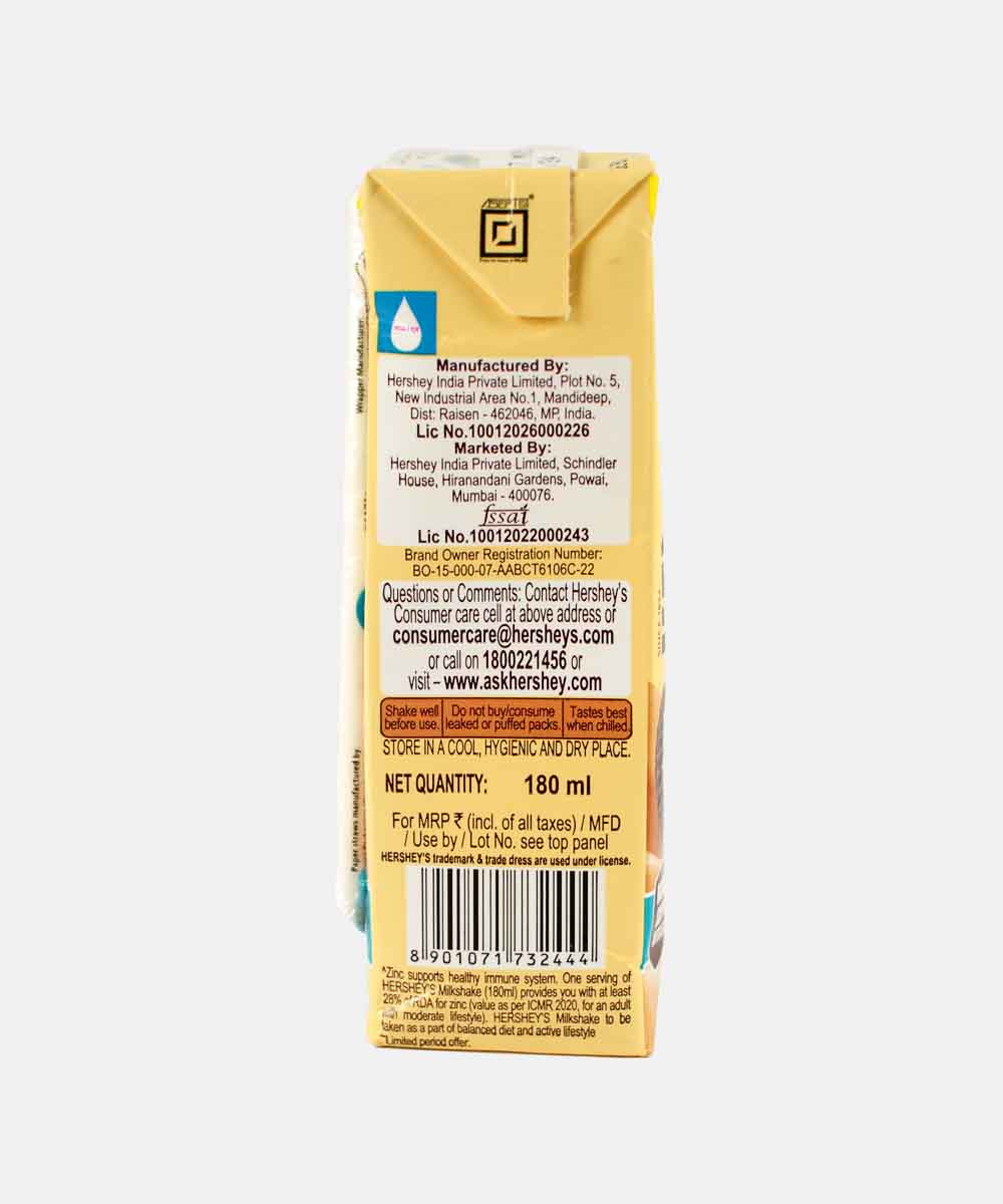 Hersheys Cookies N Creame Flavor Milk Shake 180 Ml