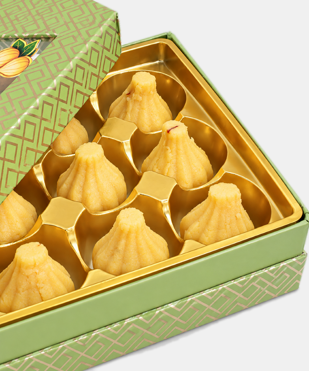 Kesar Milk Modak Box 12 Pc