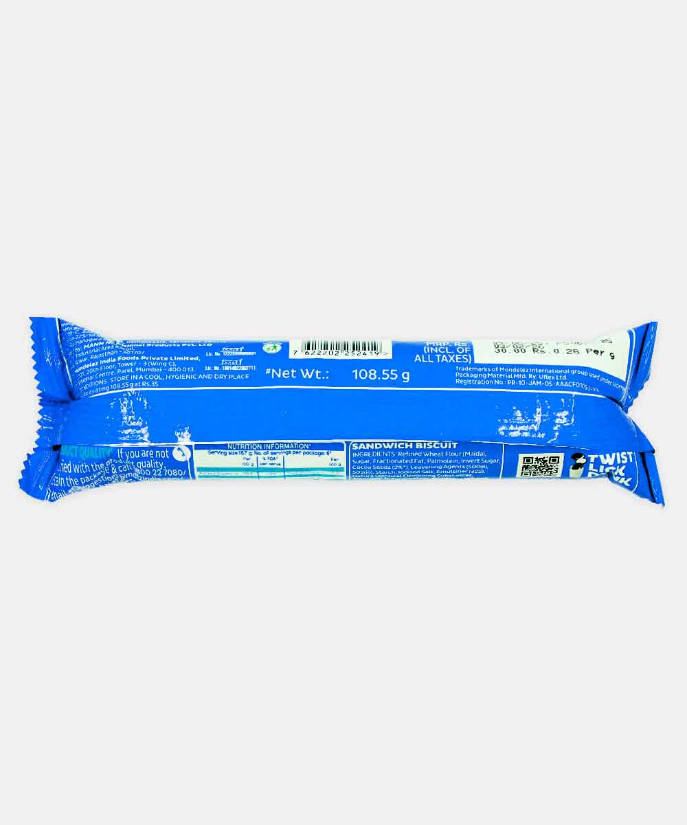 Cadbury Oreo Vanilla Cream Biscuits 113.75 Gm