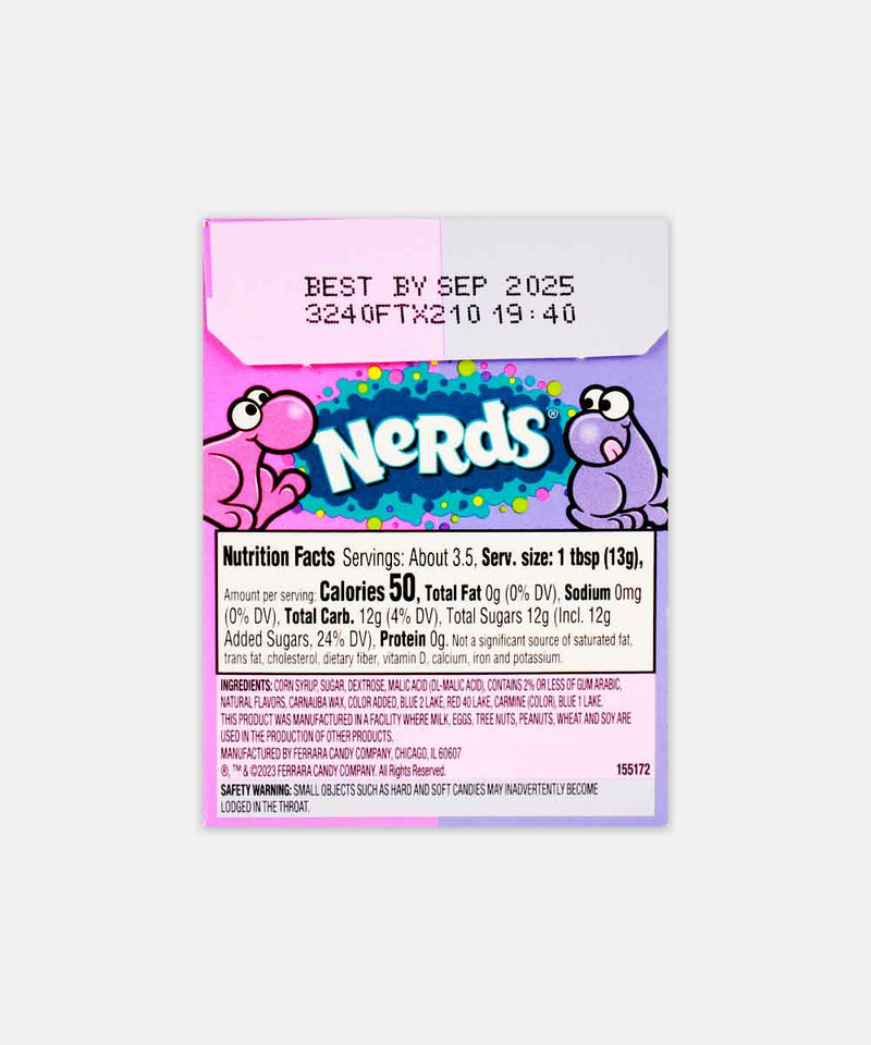 NERDS GRAPE & STRAWBERRY CRUNCHY CANDY 47 GM