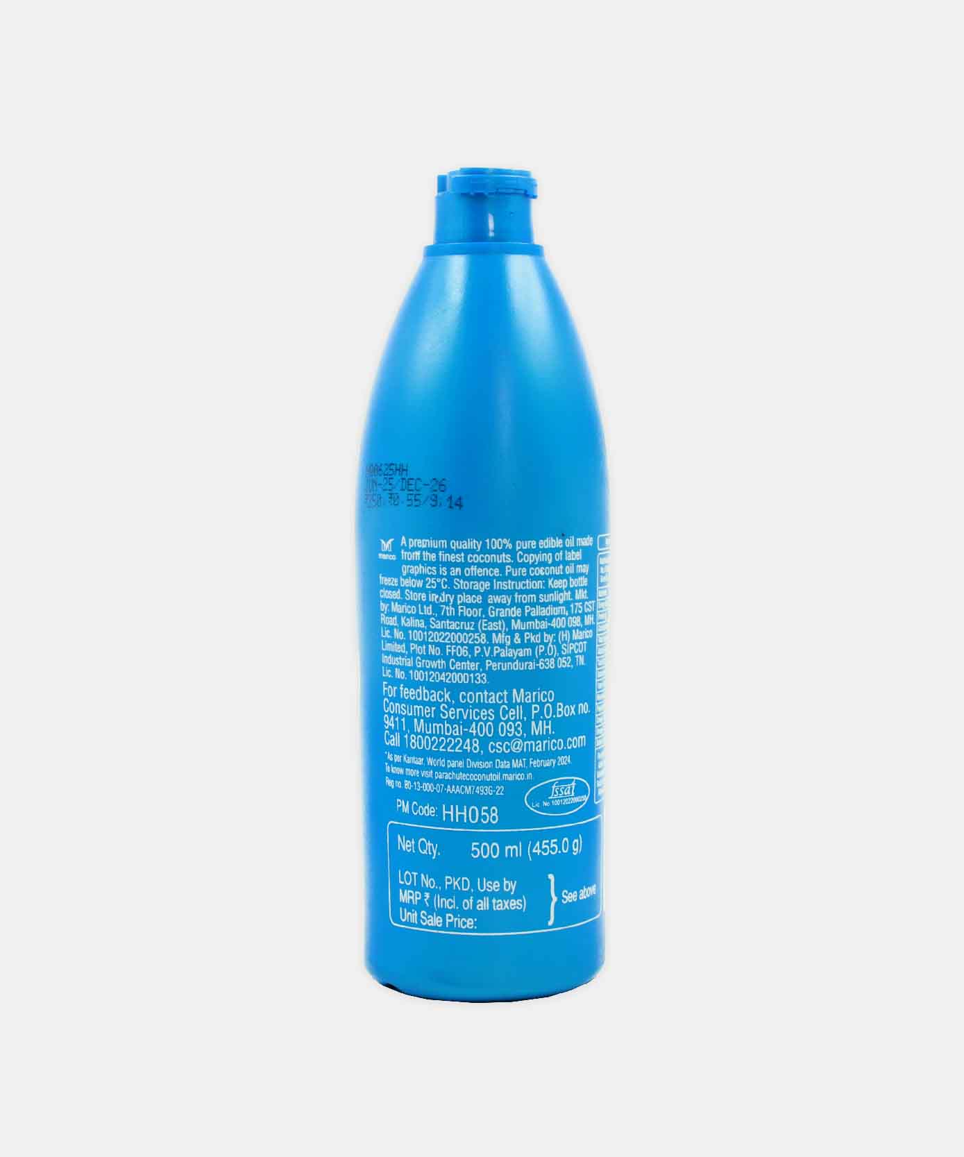 Parachute Pure Coconut Hair Oil 500 Ml