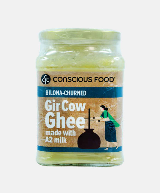 Conscious Food Gir Cow Ghee A2 Milk + Bilona 500 Gm