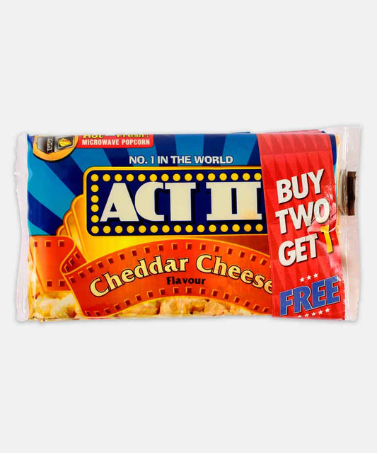 Act Ii Cheese Cheddar Popcorn 2+1 297 Gm