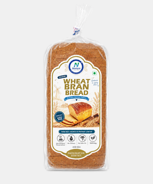 Wheat Bran Bread 400g | Bran Bread | High Fibre Wheat Bran Loaf | No Palm Oil | Source of Protein & Fibre