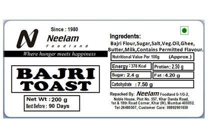 Bajra Toast 200 Gm