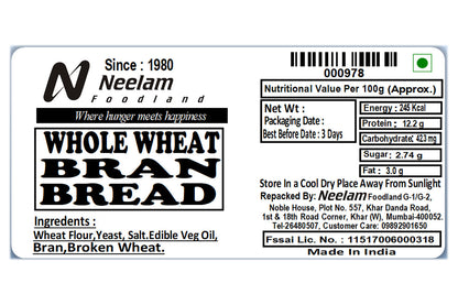 Whole Wheat Bran Bread 400 Gm