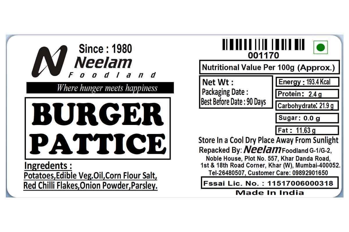 Burger Pattice 236 Gm 4 Pc