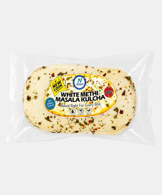 White Mithi Masala Kulcha 4 Pc
