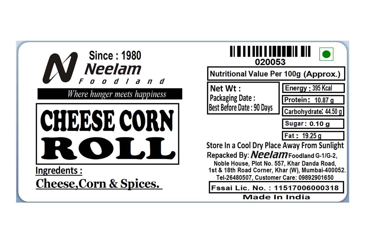 Cheese Corn Roll 5 Piece