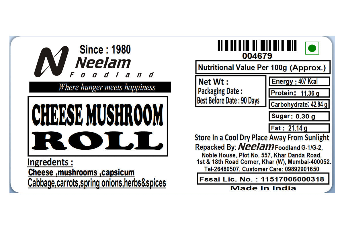 Cheese Mushroom Roll 5 Pcs