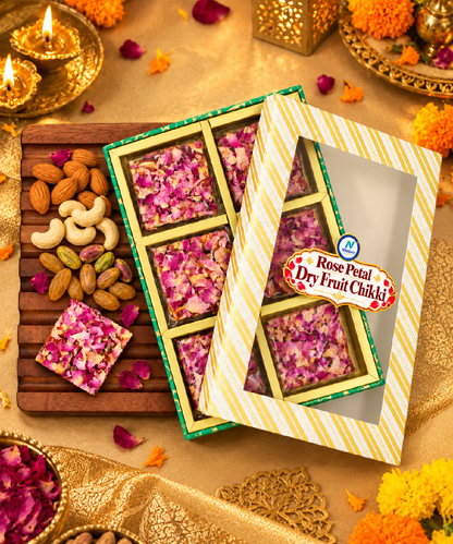 Rose Peatal Dry Fruit Chikki 500 Gm