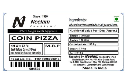 Coin Pizza Base 12 Pc