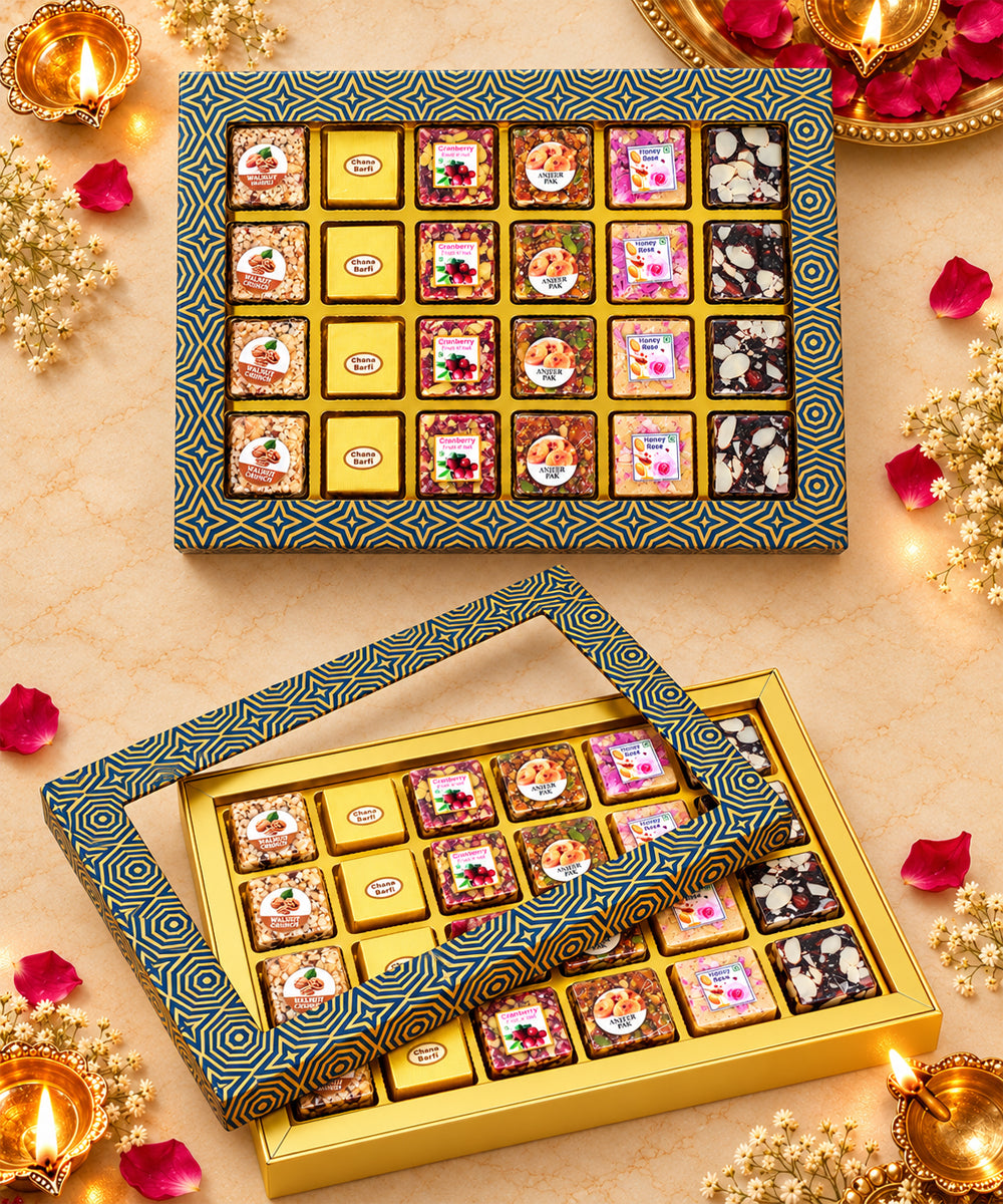 Swarn Vaibhav Diwali Sweet Treasure Box 24 Pieces