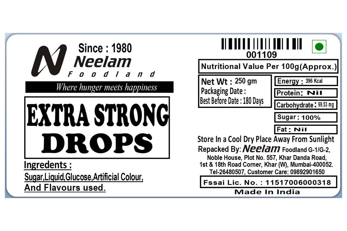 Extra Strong Drops 250 Gm