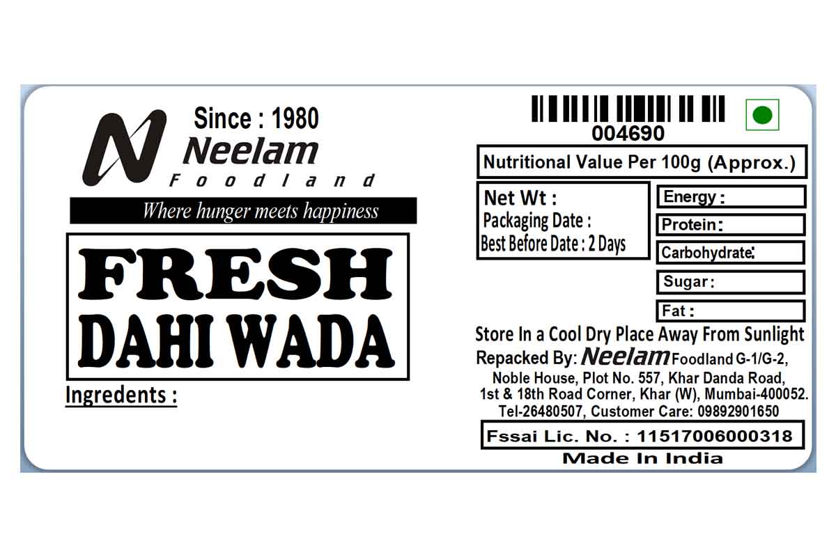 Dahi Wada Ready To Eat 4 Pc