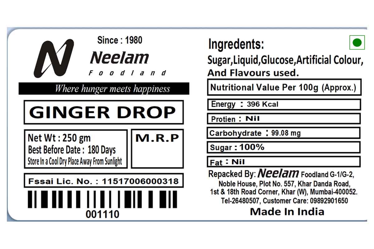 Ginger Drops 250 Gm