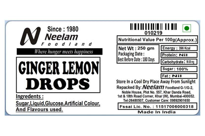 Ginger Lemon Drops 250 Gm