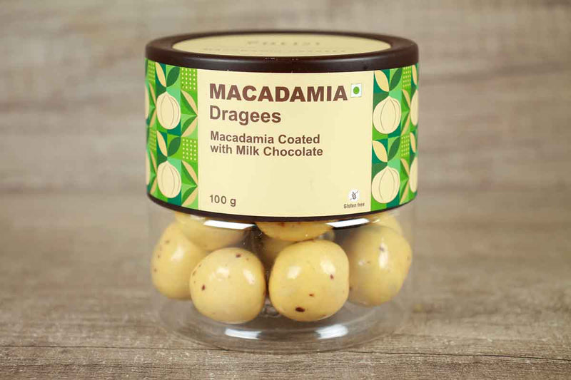 ENTISI MACADAMIA DRAGEES COATED WITH MILK CHOCOLATE 100