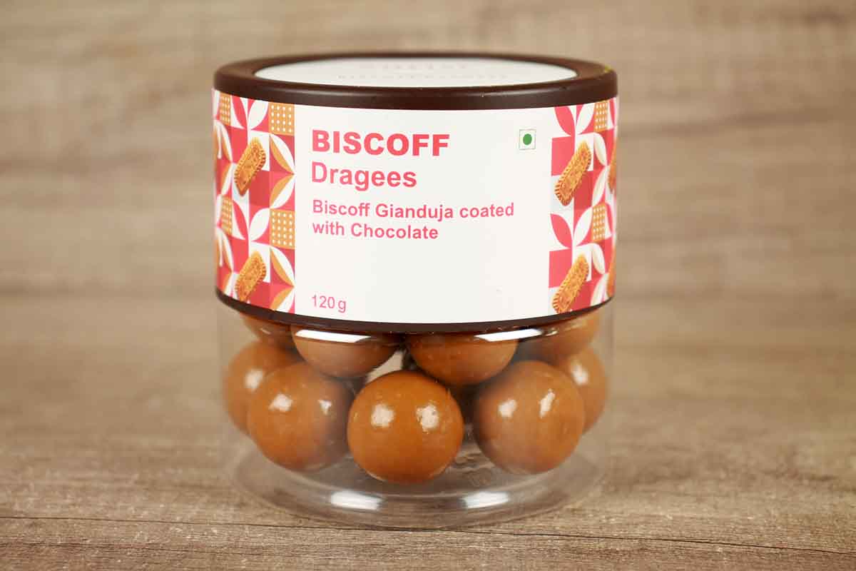Entisi Biscoff Dragees Coated With Chocolate 120 Gm