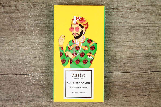 Entisi Almond Praline 37% Milk Chocolate 80 Gm