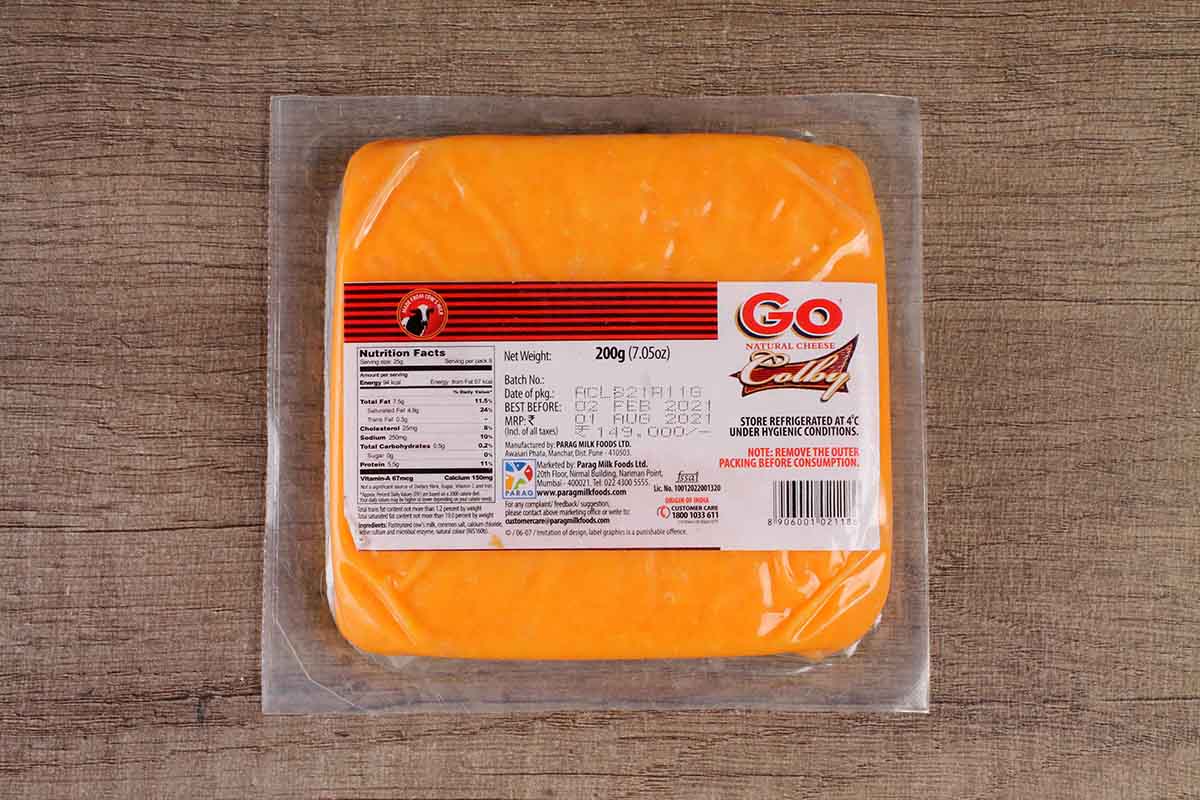 Go Natural Cheese Colby 200 Gm