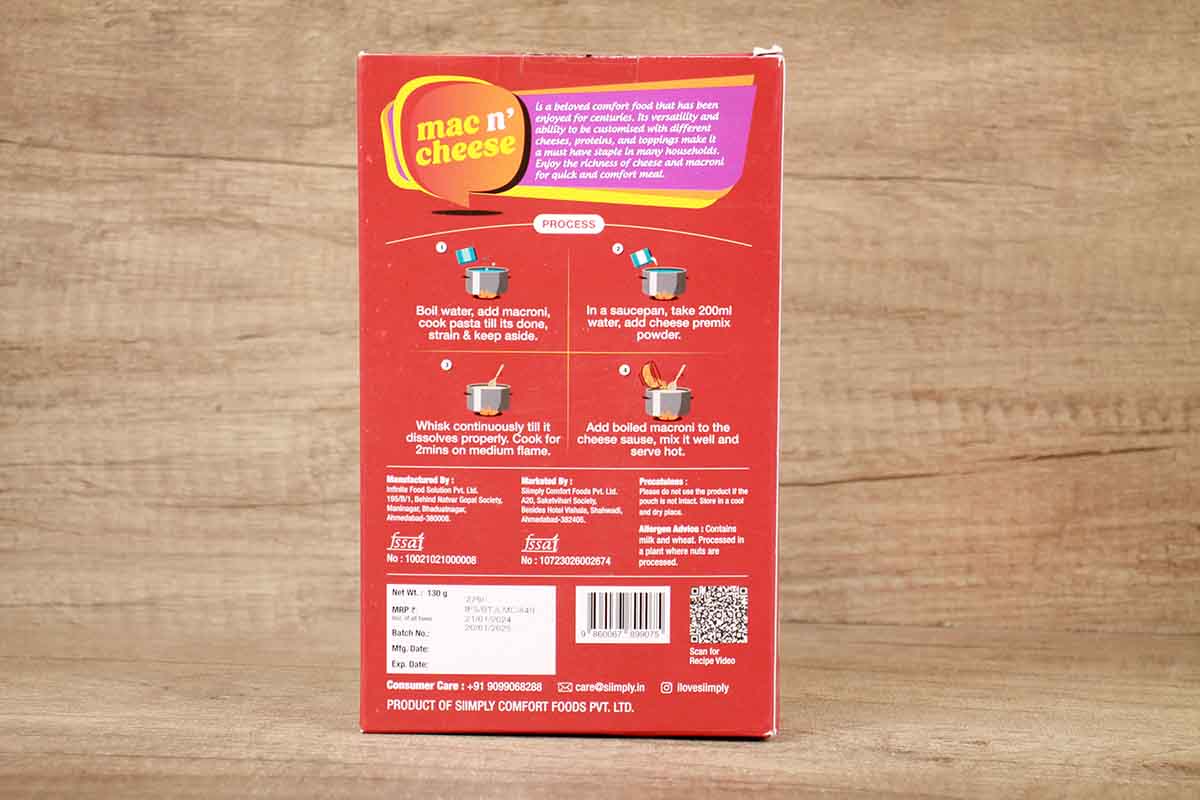 Siimply Macn Cheese Bhoot Jolokiya Pasta 130 Gm