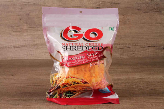 Go Shredded Mexican Style Cheese 150 Gm
