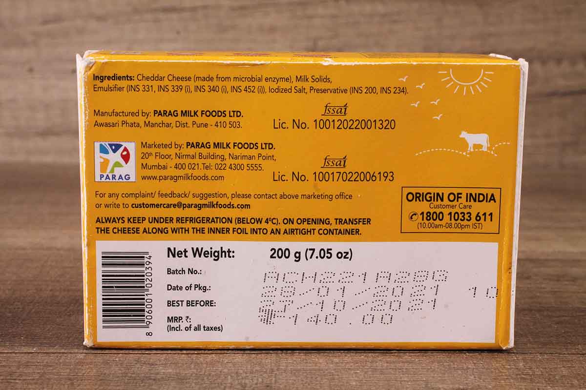 Go Processed Cheese 200 Gm
