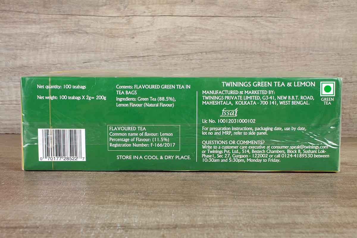 Twinings Green Tea & Lemon 100 Bag